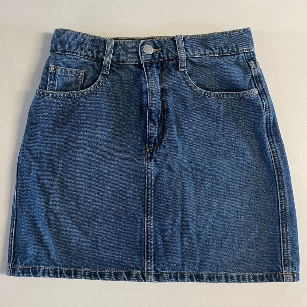 *Camaieu Denim Mini Skirt Color Blue Size 34EU 100% Cotton